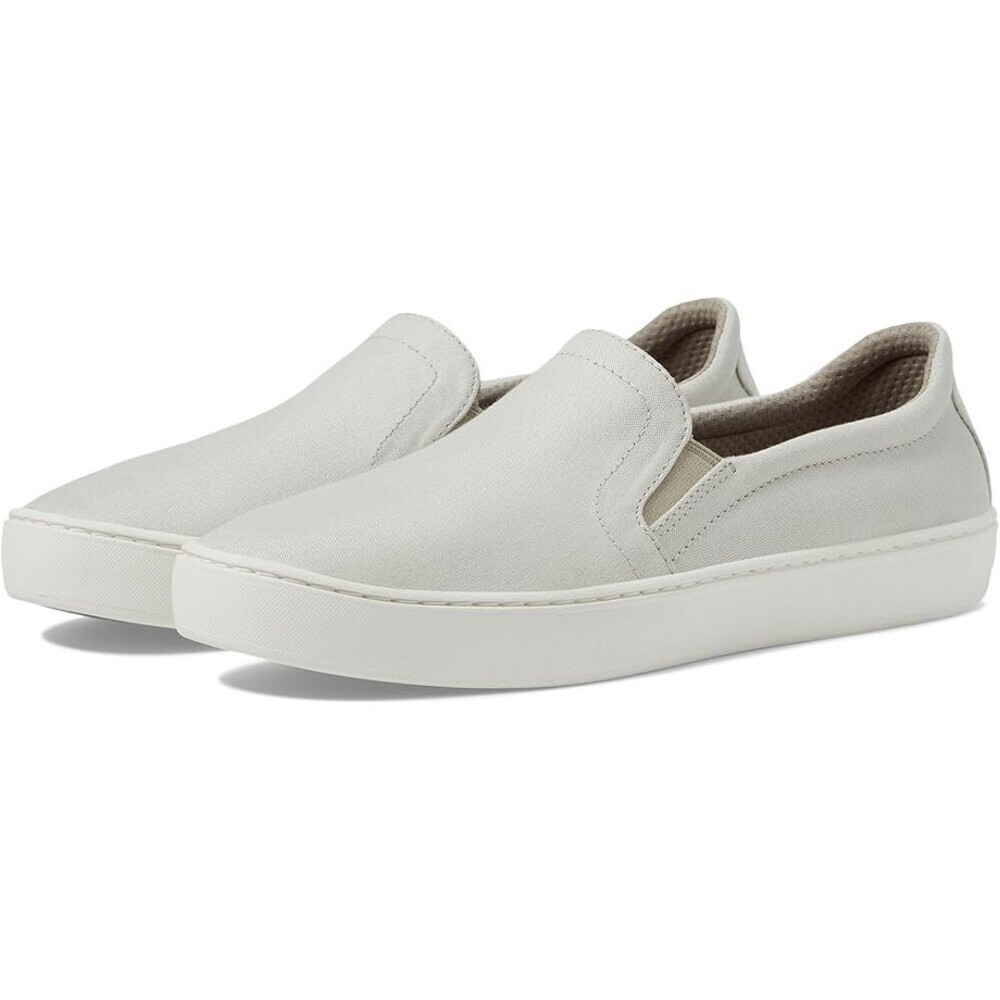 L.L. Bean Eco Bay 521779 Sneaker Women's 9 Silver Canvas Slip-On Shoes ZOGG1108